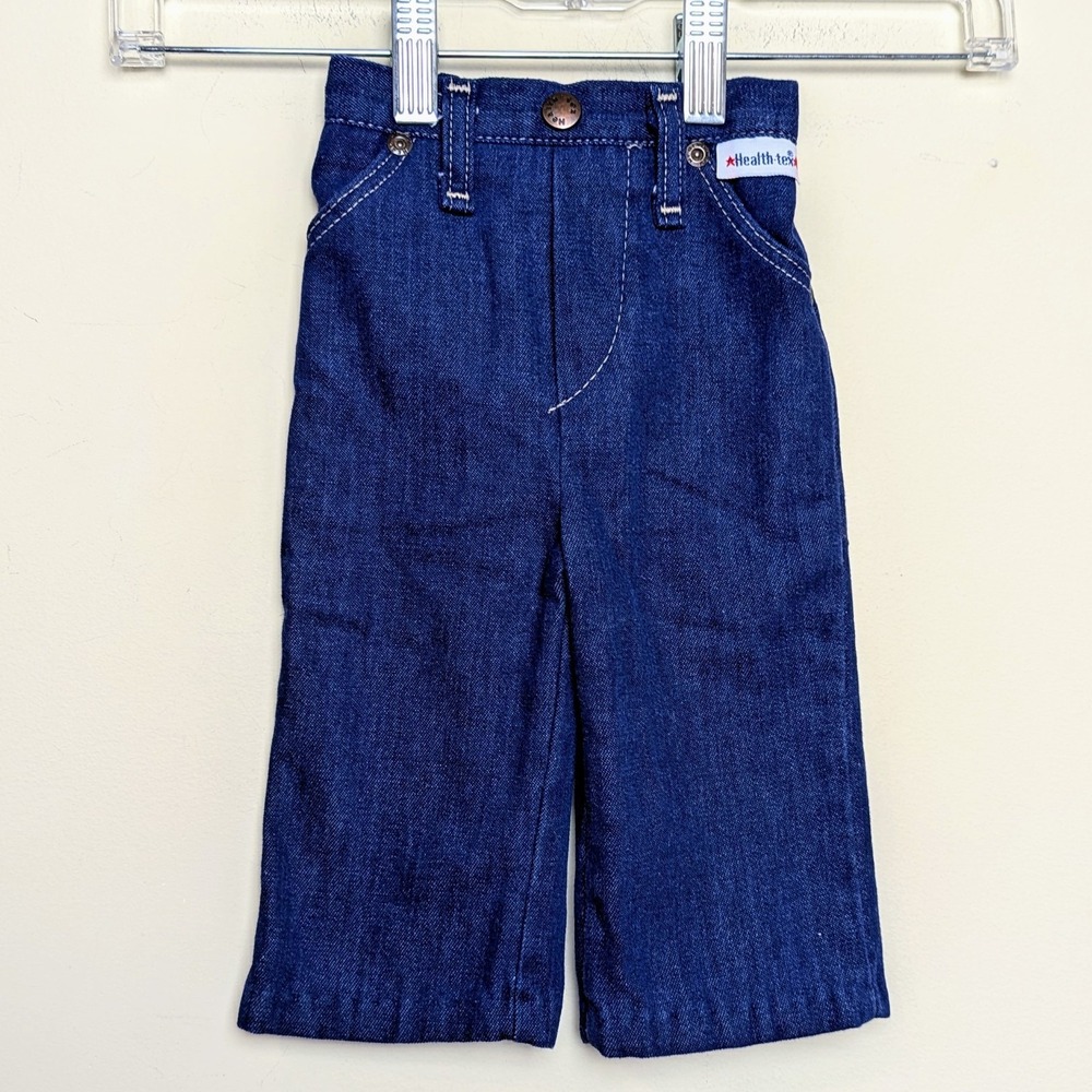 Vintage HealthTex 70s Wide Leg Logo‎ Cute Baby Denim Jeans - 6 Months